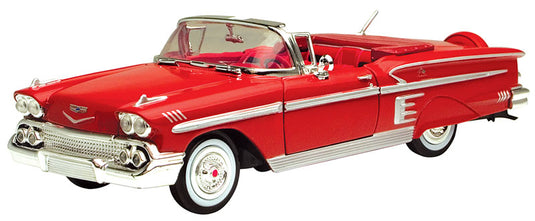 Chevroletシボレー Impalaインパラ 1958 レッド コンバーチブル 模型 モデル / Motor Max 1/24 ミニカー 模型