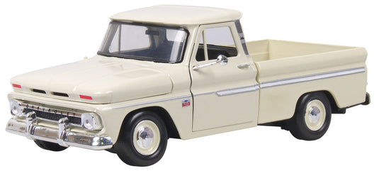 Chevroletシボレー C10 Fleetside ピックアップ 1966 クリーム トラック 模型 / Motor Max 1/24 ミニカー 模型