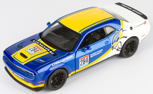 Dodgeダッジ Challengerチャレンジャー 2018 ブルー マッスルカー 模型 モデル / Motor Max 1/24 ミニカー 模型
