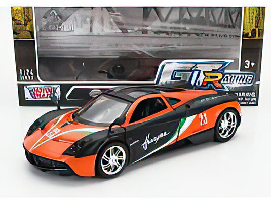 PAGANI HUAYRA No23 レーシング 2018 オレンジブラック/ Motor Max 1/24 ミニカー