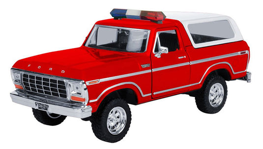 Fordフォード Broncoブロンコ 1978 レッド パトカー 働く車 緊急車両 模型 / Motor Max 1/24 ミニカー 模型