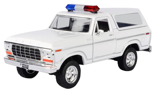 Fordフォード Bronco Hard Top 1978 Police White / Motor Max 1/24 ミニカー 模型