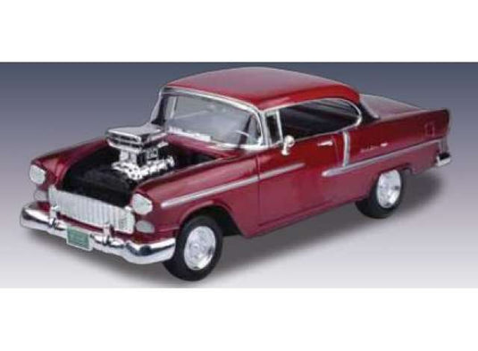 1955 シボレー ベルエア カスタム ホットロッド メタリックレッド 1955 Chevy / Motor Max 1/18 ミニカー