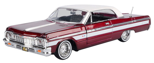 Chevroletシボレー Impala 1964 in Metallic Red and White / Motor Max 1/24 ミニカー 模型