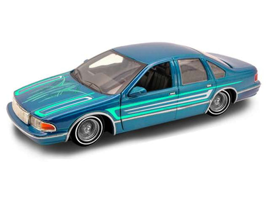 1993 シボレー カプリス ブルー/グリーン 1993 Chevrolet Caprice / Motor Max 1/24 ミニカー