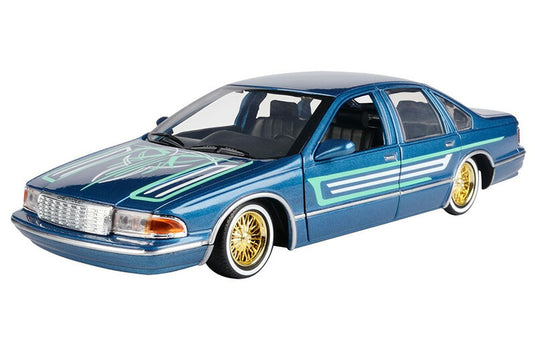 Chevroletシボレー Capriceカプリス Lowrider 1993 キャンディブルー ローライダー / Motor Max 1/24 ミニカー 模型
