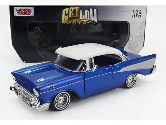 CHEVROLET BEL AIR バイザー付き 1957 ブルー シルバー/ MOTOR-MAX 1/24 ミニカー