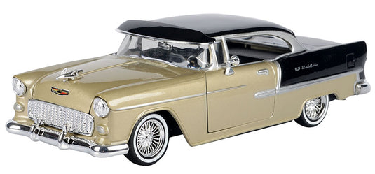 Chevroletシボレー ベルエア クーペ 1955 ゴールド/ブラック 旧車 模型 モデル / Motor Max 1/24 ミニカー 模型