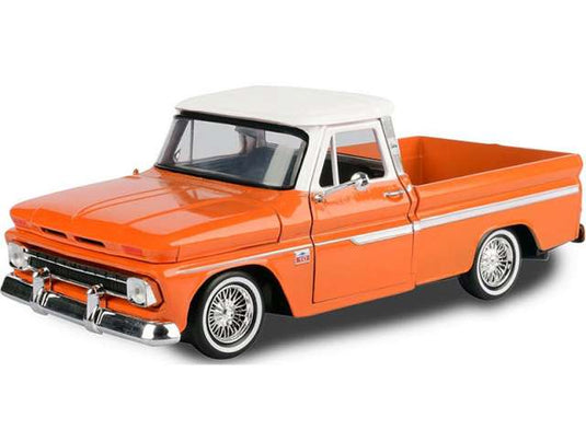 1966 シボレー C10 フリートサイド ピックアップ オレンジ 1966 Chevy / Motor Max 1/24 ミニカー