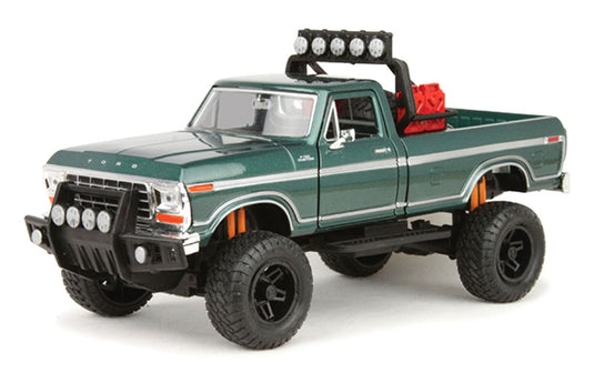 Fordフォード F 150 Custom Off Road Truck 1979 Dark Gree / Motor Max 1/24 ミニカー