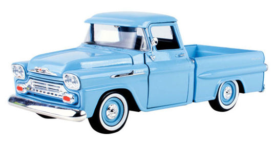 Chevroletシボレー Apacheアパッチ Fleetside 1958 ライトブルー トラック 模型 / Motor Max 1/24 ミニカー 模型