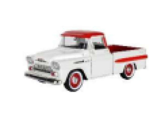 1958 シボレー アパッチ フリートライン ピックアップ ホワイト/レッド / Motor Max 1/24 ミニカー