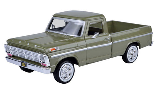 Fordフォード F-100 ピックアップ 1969 ライトグリーン トラック 働く車 模型 / Motor Max 1/24 ミニカー 模型