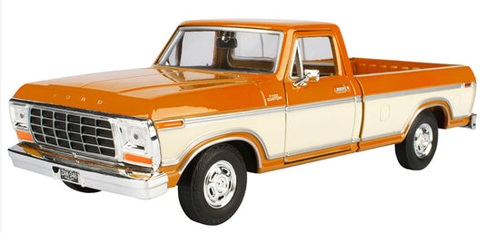 Fordフォード F-150 カスタム ピックアップ 1979 オレンジ 働く車 トラック 模型 / Motor Max 1/24 ミニカー 模型