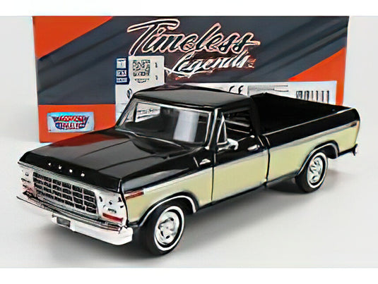 FORD USA F-150 PICK-UP CUSTOM 1979 BLACK CREAM/Motor Max 1/24ミニカー
