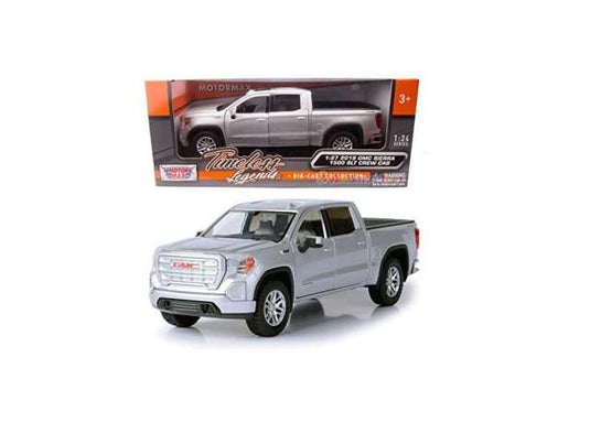 2019 GMC シエラ 1500 SLT クルーキャブ シルバー GMC Sierra ミニカー / Motor Max 1/27 ミニカー