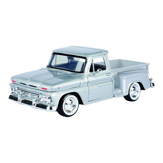 GMC C1000 Fenderside Pickup 1966 Silver / Motor Max 1/24 模型