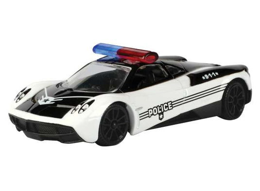 パガーニ ウアイラ ポリス仕様 ホワイト/ブラック 警察車両 ミニカー / Motor Max 1/43 ミニカー