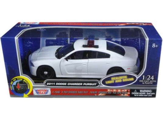 2011 ダッジ チャージャー パスート ライト&サウンド機能付 ホワイト / Motor Max 1/24 ミニカー