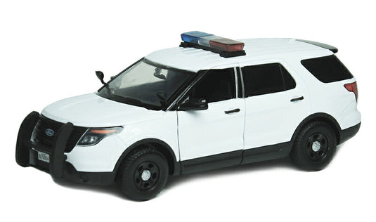 Fordフォード ポリスインターセプター 2015 ホワイト パトカー 警察車両 働く車 模型 / Motor Max 1/24 ミニカー 模型