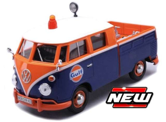 1956 フォード F-100 ピックアップ ガルフ オイルタンク付 ブルー/オレンジ / Motor Max 1/24 ミニカー