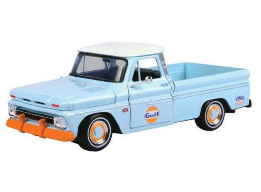 1966 シボレー C10 フリートサイド ピックアップ ガルフカラー ブルー / Motor Max 1/24 ミニカー