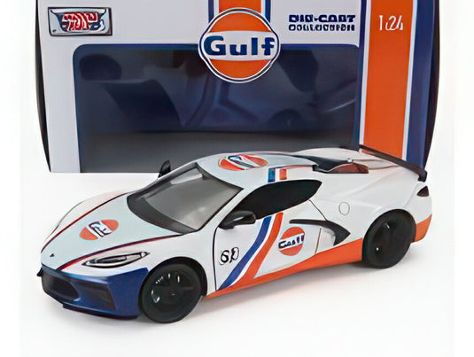 CHEVROLET CORVETTE C8 N 52 GULF RACING 2020 ホワイト ブルー オレンジ/ MOTOR-MAX 1/24 ミニカー