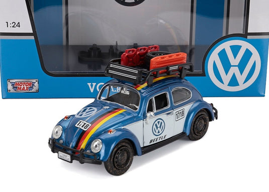VWフォルクスワーゲン Beetleビートル Kaferケーファー Maggiolino No 1718 Off roadオフロード 1966 Blue Whiteブルーホワイ / Motor Max 1/24 ミニカー
