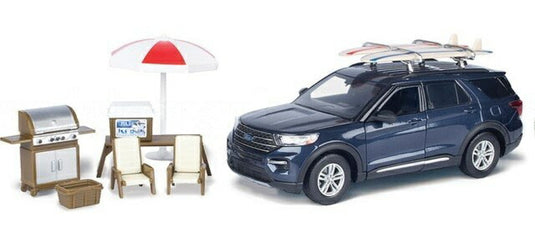 Fordフォード Explorerエクスプローラー XLT 2022 With Camping Accessoriesキャンピングアクセサリー付 Blueブルー / Motor Max 1/24 ミニカー