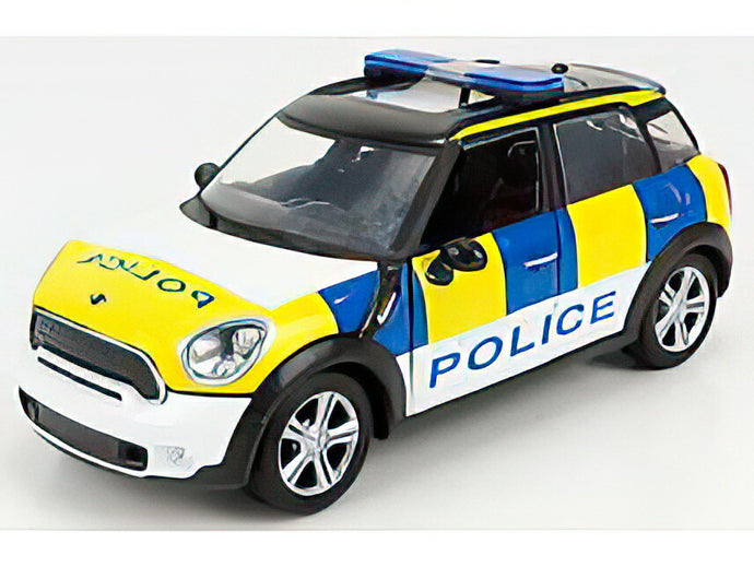 MINI COOPER S COUNTRYMAN UK POLICE 2011 WHITE BLACK YELLOW BLUE/Motor Max 1/24ミニカー