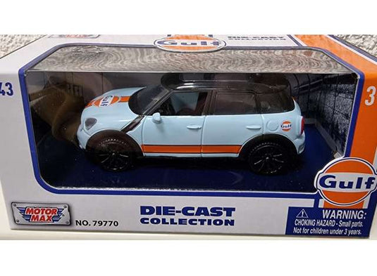 ミニクーパー S カントリーマン ガルフカラー ブルー/オレンジ Gulf ミニカー / Motor Max 1/43 ミニカー