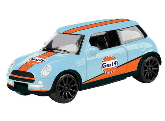 ミニクーパー ガルフカラー ブルー/オレンジ Gulf Livery クラシックミニ / Motor Max 1/43 ミニカー