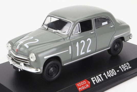 FIATフィアット 1400 122号車 ミッレミリア 1952 グレー HACHETTE-1000-MIGLIA-COLLECTION / EDICOLA 1/43 ミニカー