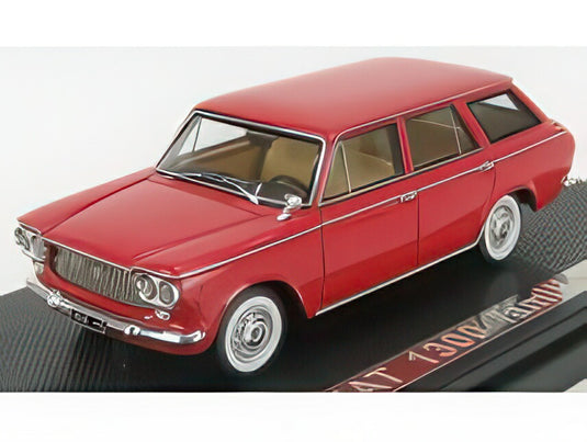 FIAT 1300 ファミリアーレ 1961 ホワイトホイール ロッソスクーロ ダークレッド/ SILAS 1/43 ミニカー