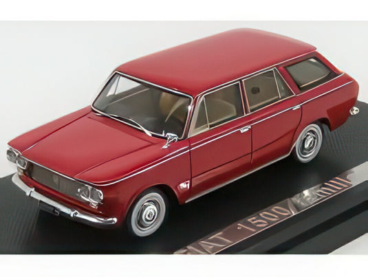 FIAT 1500 ファミリアーレ 1961 ホワイトホイール ロッソスクーロ ダークレッド/ SILAS 1/43 ミニカー