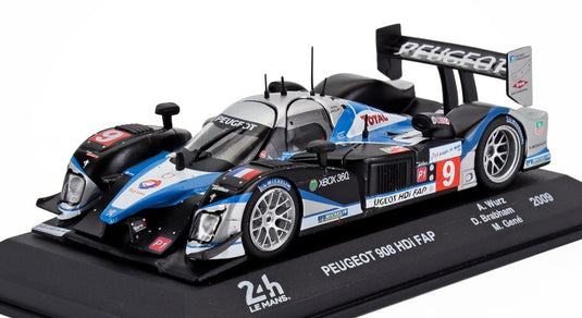 Peugeotプジョー 908 HDi FAP 5.5L Turbo V12 2009 Team Peugeot Sport Total No.9 Winner 24h Le Ma / EDICOLA 1/43 ミニカー