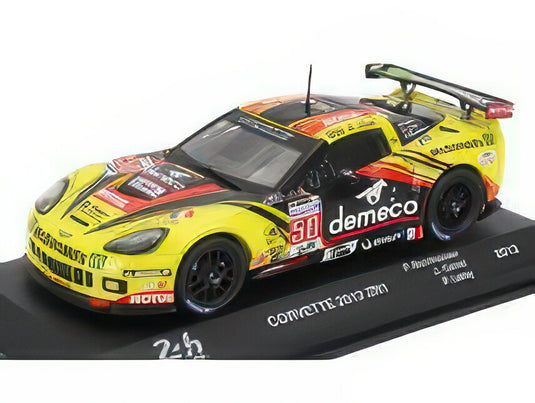 CHEVROLET CORVETTE C6 ZR1 5.5L V8 TEAM LARBRE COMPETITION N 50 WINNER LMGTEAM CLASS 24h LE MANS 2012 PATRICK BORNHAUSER JULIEN CANAL PEDRO LAMY YELLOW BLACK RED/EDICOLA 1/43ミニカー