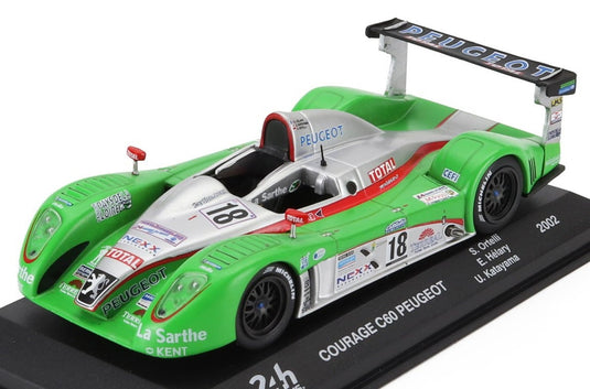 COURAGEクラージュ C60 PEUGEOTプジョー 3.2L ターボ チームペスカローロ 18号車 ルマン24時間 2002 片山右京 CENTAURIA-24h-LEMANS COLLECTION / EDICOLA 1/43 ミニカー