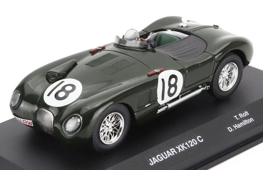 JAGUARジャガー XK120 Cタイプ スパイダー 3.4L チームジャガー 18号車 優勝 ルマン24時間 1953 グリーン CENTAURIA-24h-LEMANS COLLECTION / EDICOLA 1/43 ミニカー