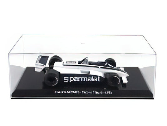 BRABHAM - F1  BT49C PARMALAT RACING TEAM N 5 WORLD CHAMPION SEASON 1981 NELSON PIQUET WHITE BLUE/EDICOLA 1/24ミニカー