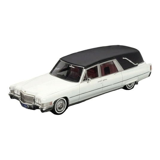 Cadillacキャデラック Superior Funeral Car 霊柩車 1970 ホワイト/ブラック 限定版 / Matrix 1/43 ミニカー
