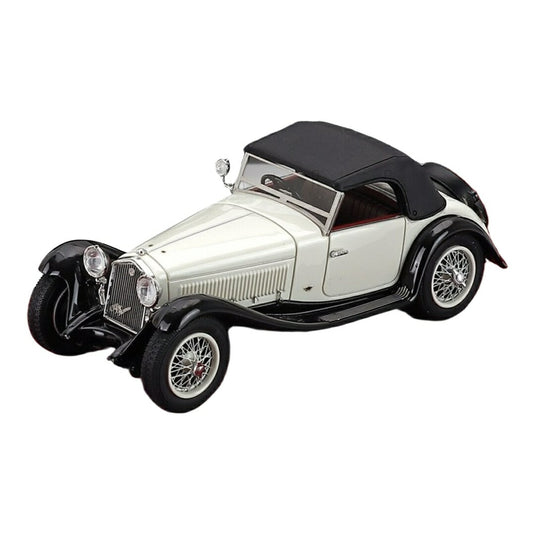 Alfa Romeoアルファロメオ 6C 1750SV Figoni スパイダー カブリオレ クローズド 1932 ホワイト ブラック 100台限定 / Matrix 1/43 ミニカー