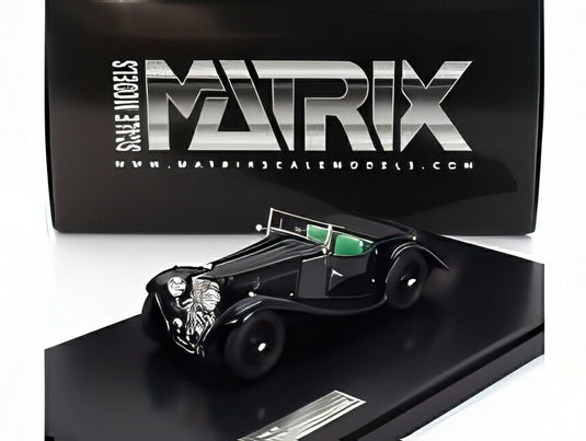 ASTON MARTIN 15/98 2-4シーター ロードスター オープン 1938 ブラック/ Matrix 1/43 ミニカー