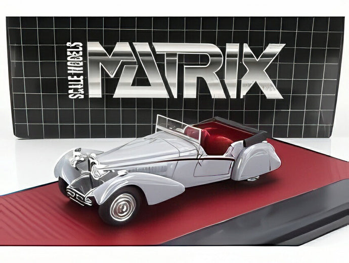 【予約】9月以降発売予定BUGATTI T57SC ロードスター VANDEN PLAS オープン 1938 グレー/ Matrix 1/43 120台限定ミニカー