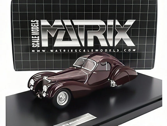 【予約】BUGATTI タイプ57S アトランティック 1937 ブラウン/ Matrix 1/43 ミニカー