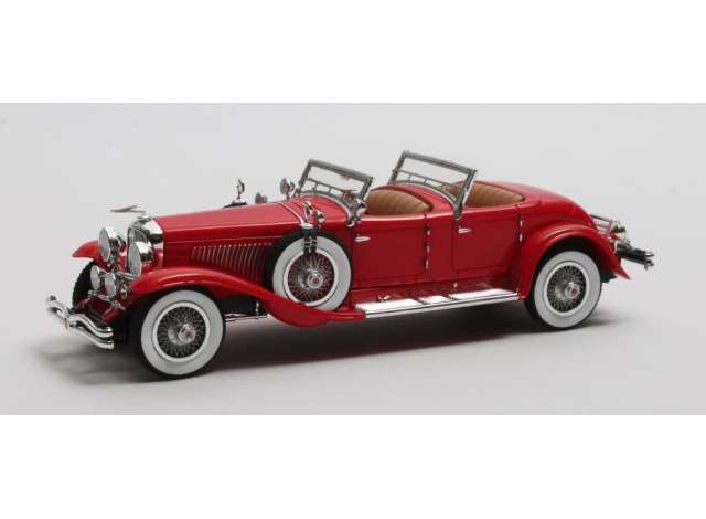 1930 Duesenberg SJ 2608 J-582 Torpedo Phaeton Walker La Grande, red/Matrix 1/43ミニカー