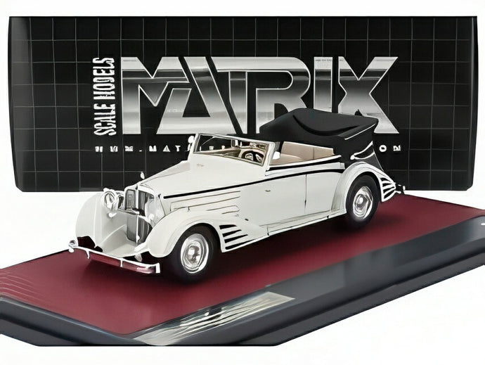 MAYBACH ツェッペリン DS8 カブリオレ オープン 1934 ホワイト/ Matrix 1/43 ミニカー