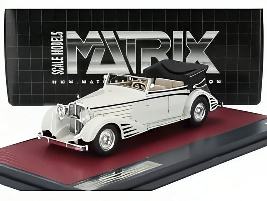 MAYBACH ツェッペリン DS8 カブリオレ オープン 1934 ホワイト/ Matrix 1/43 ミニカー