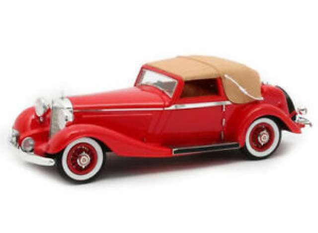 1935 Mercedes-Benz 500K DHC by Corsica Closed, red/Matrix 1/43ミニカー