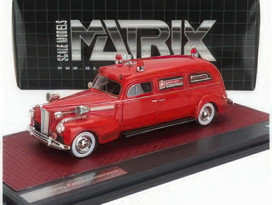 PACKARD ヘニー 救急車 1941 レッド/ Matrix 1/43 ミニカー